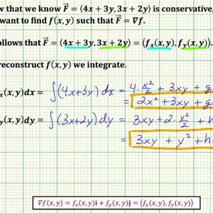 Ex 1: Fundamental Theorem of Line Integrals - Given Vector Field in a Plane