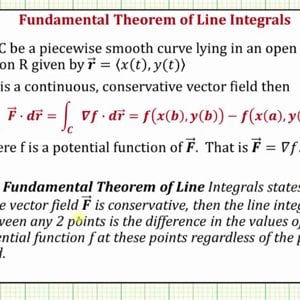 Ex 3: Fundamental Theorem of Line Integrals - Given Vector Field in a Plane