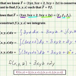 Ex 4: Fundamental Theorem of Line Integrals - Given Vector Field in Space