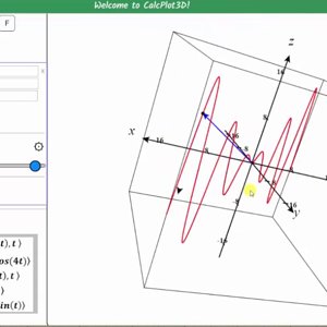 Graph Space Curves Given as a Vector Function Using 3D Calc Plotter