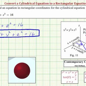 Write a Cylindrical Equations in Rectangular Form