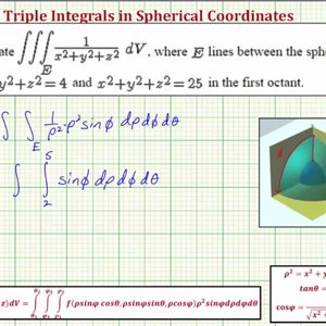 Evaluate a Triple Integral Using Spherical Coordinates - Triple Integral of 1/(x^2+y^2+z^2)