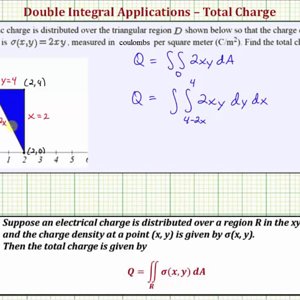 Double Integrals - Find the Total Charge Over a Triangular Region