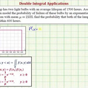 Double Integrals - Find a Probability Using the Exponential Density Function: P(x<a,y<b)