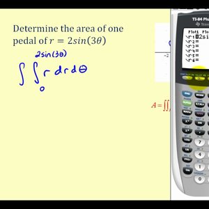 Area Using Double Integrals in Polar Coordinates - Example 1