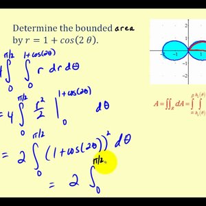 Area Using Double Integrals in Polar Coordinates - Example 2