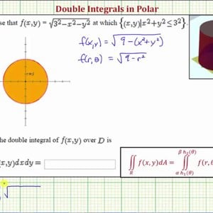 Double Integrals in Polar Form - Volume of a Half Sphere Over a Circle