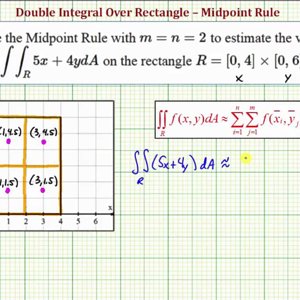 Ex: Double Integral Approximation Using Midpoint Rule - f(x,y)=ax+by