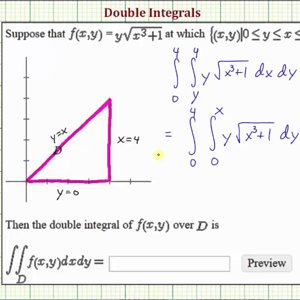 Ex: Evaluate a Double Integral to Determine Volume - Change Order of Integration
