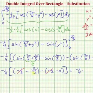 Evaluate a Double Integral Using Substitution Over a Rectangular Region - f(x,y)=xysin(x^2+y^2)