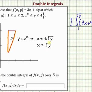 Evaluate a Double Integral Over a General Region - f(x,y)=ax+by