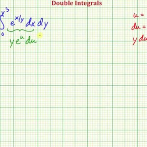 Evaluate a Double Integral Over a General Region with Substitution - f(x,y)=e^(x/y)