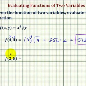 Ex: Function Values of a Function of Two Variables (Square Root)