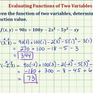 Ex: Function Values of a Function of Two Variables (Polynomial)