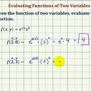 Ex: Function Values of a Function of Two Variables (Exponential)