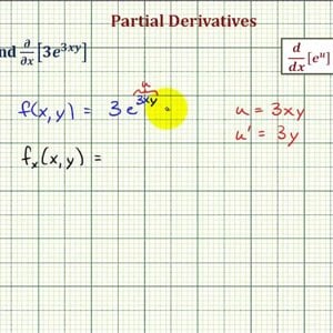 Ex: Determine a Partial Derivative Function of an Exponential Function of Two Variables