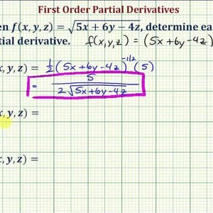 Ex: Find the Partial Derivative of a Function of Three Variables (Square Root)