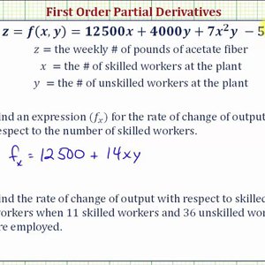 Ex: Application of First Order Partial Derivative (Change in Production)