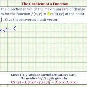 Ex: Find the Gradient of the Function f(x,y)=5xsin(xy)