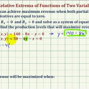 Ex: Determine the Quantity to Maximize Revenue - Function of Two Variables