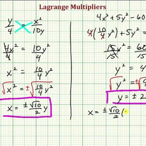 Maximize a Function of Two Variable Under a Constraint Using Lagrange Multipliers - f(x,y)=x^2y