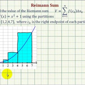 Ex 1: Riemann Sum Using a Quadratic Function (Right Endpoints and Above x-axis)