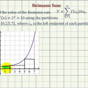 Ex 2: Riemann Sum Using an Exponential Function (Left Endpoints and Above x-axis)