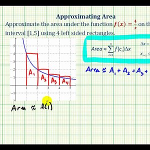Ex 1: Approximate the Area Under a Curve with 4 Left Sided Rectangles