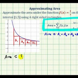 Ex 2: Approximate the Area Under a Curve with 4 Right Sided Rectangles