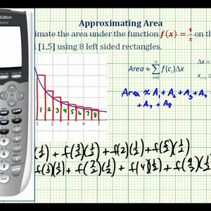 Ex 3: Approximate the Area Under a Curve with 8 Left Sided Rectangles