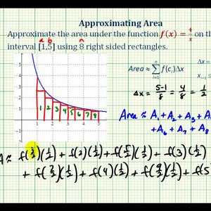 Ex 4: Approximate the Area Under a Curve with 8 Right Sided Rectangles