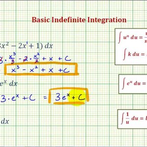 Ex: Basic Indefinite Integration (Polynomial, Exponential, Quotient)