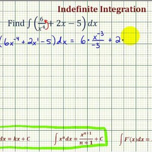 Ex:  Indefinite Integration with a Negative Exponent