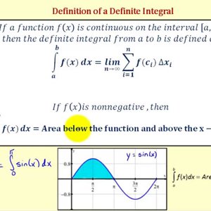 The Definition of The Definite Integral