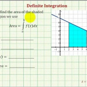 Ex: Setting Up a Definite Integral To Determine Area Under a Function