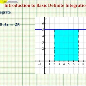 Ex: Evaluate a Basic Definite Integral of a Constant Function Using the FTC