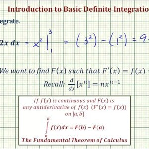 Ex: Evaluate a Basic Definite Integral of a Basic Linear Function Using the FTC
