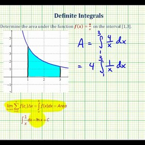 Ex 4:  Area Under a Rational Function Using Definite Integration