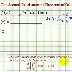 Ex 2: The Second Fundamental Theorem of Calculus (Reverse Order)