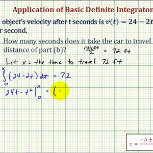 Ex: Definite Integration Application - Velocity and Distance