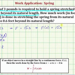 Ex: Find the Work Required to Stretch a Spring (Integration App)