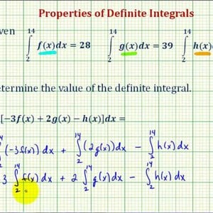 Ex: Properties of Definite Integrals - Difference and Sum of Definite Integrals