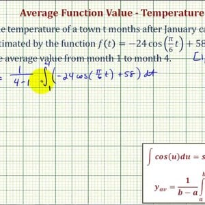 Ex: Integration Application - Average Value of Temperature Function