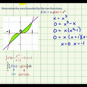 Ex 2:  Area Bounded by Two Functions (2 Regions)