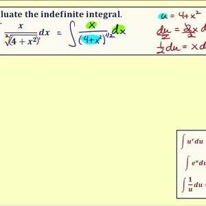 Indefinite Integration Using Substitution - YouTube