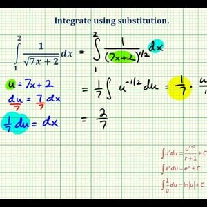 Ex 2:  Definite Integration Using Substitution