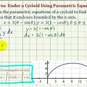 Integration Application:  Area Using Parametric Equations - Cycloid