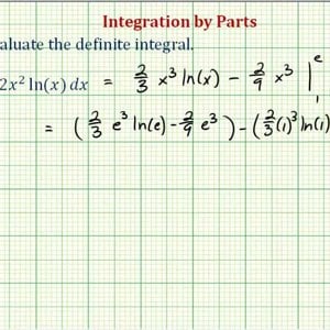 Ex: Integration by Parts - Definite Integral Involving a Quadratic and Natural Log Function