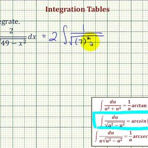 Ex: Integration Tables - Basic Integration  Involving sqrt(a^2-u^2)
