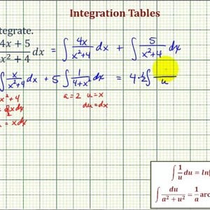 Ex: Integration Table - Integration Involving 1/u  and a^2+u^2